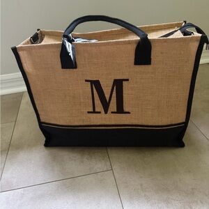 Stylish Black and Tan Tote Bag